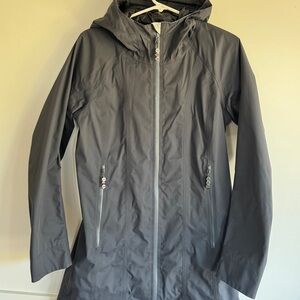 lululemon athletica Women's Gray Hooded Trench Raincoat